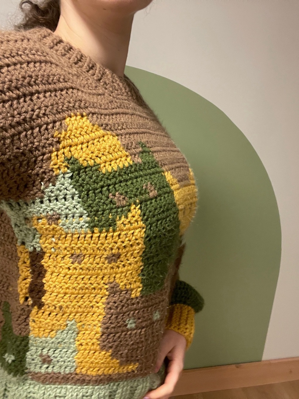 ONE OF A KIND CROCHET CAT SWEATER - Picture 5 of 8